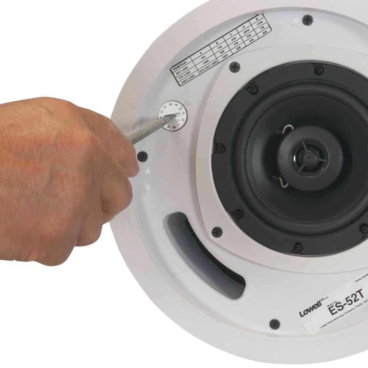 Lowell ES-52T 5-1/4" Coaxial In-Ceiling Speaker System With Enclosure
