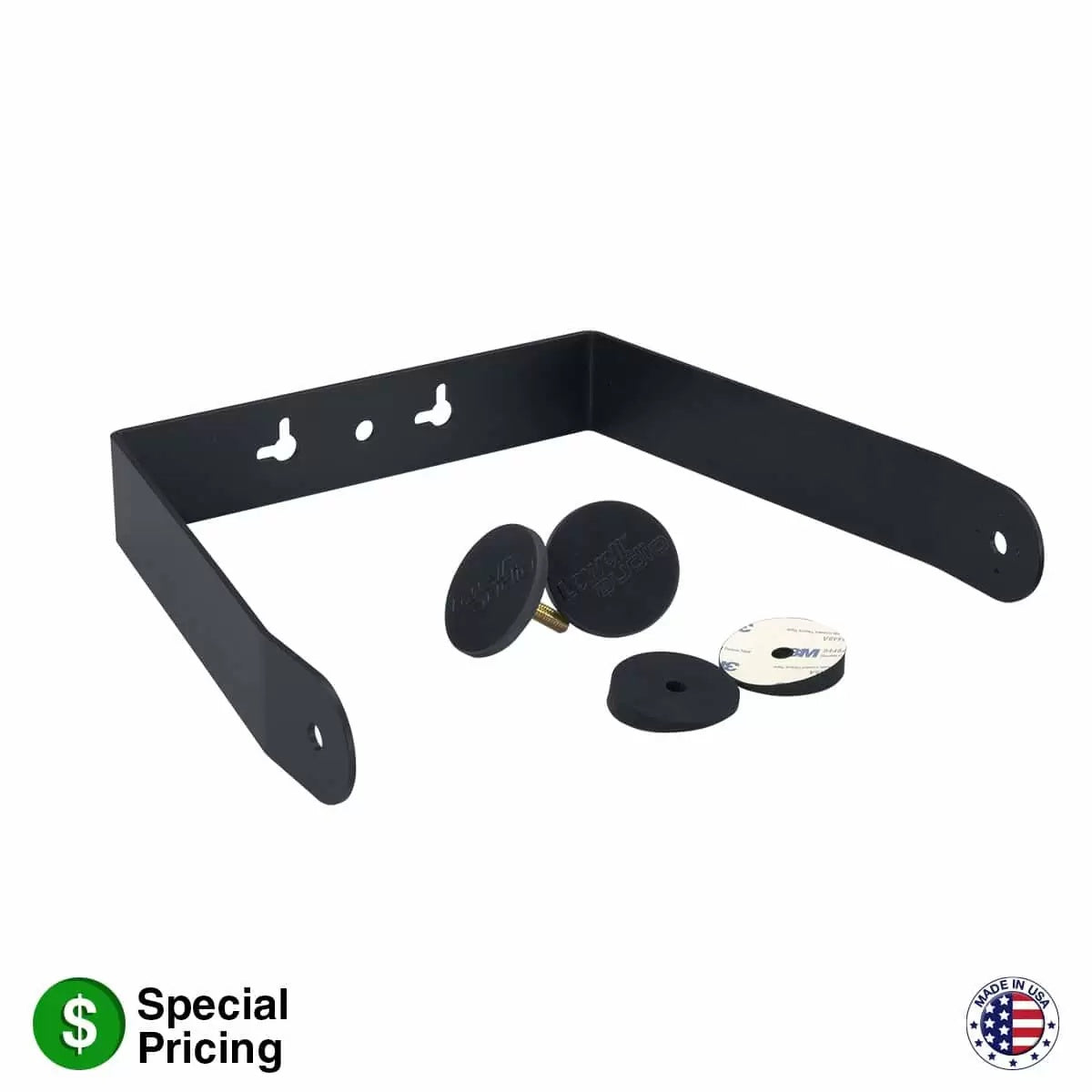 Lowell ESP Series U-Brackets Steel Surface-Mount Bracket | 8" | Black