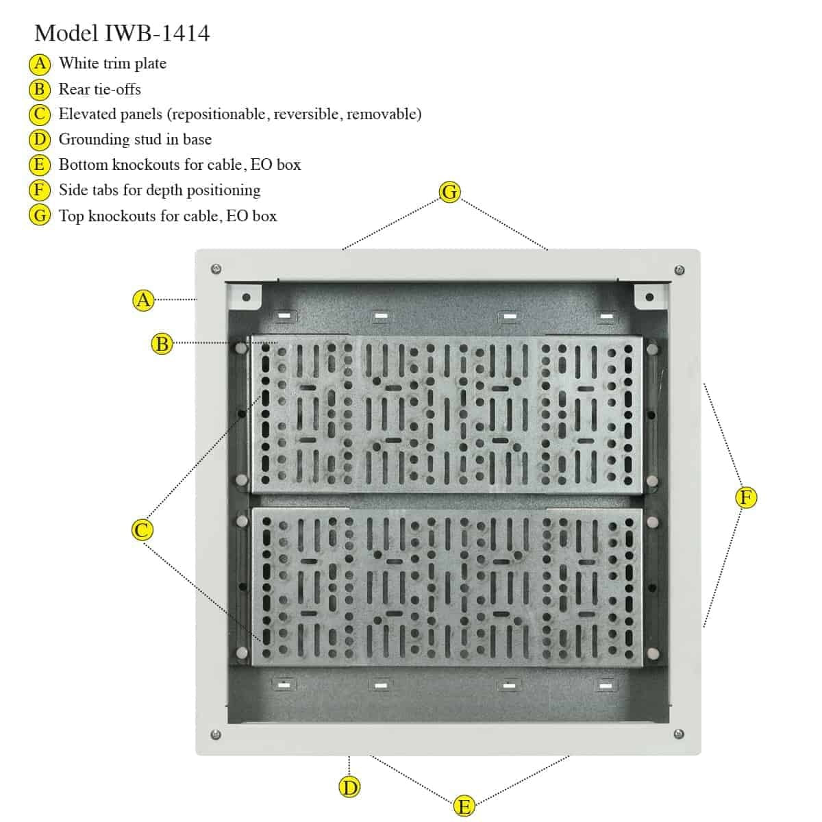 Lowell IWB In-Wall Box Galvanized Steel Between-Stud Enclosure | 14"