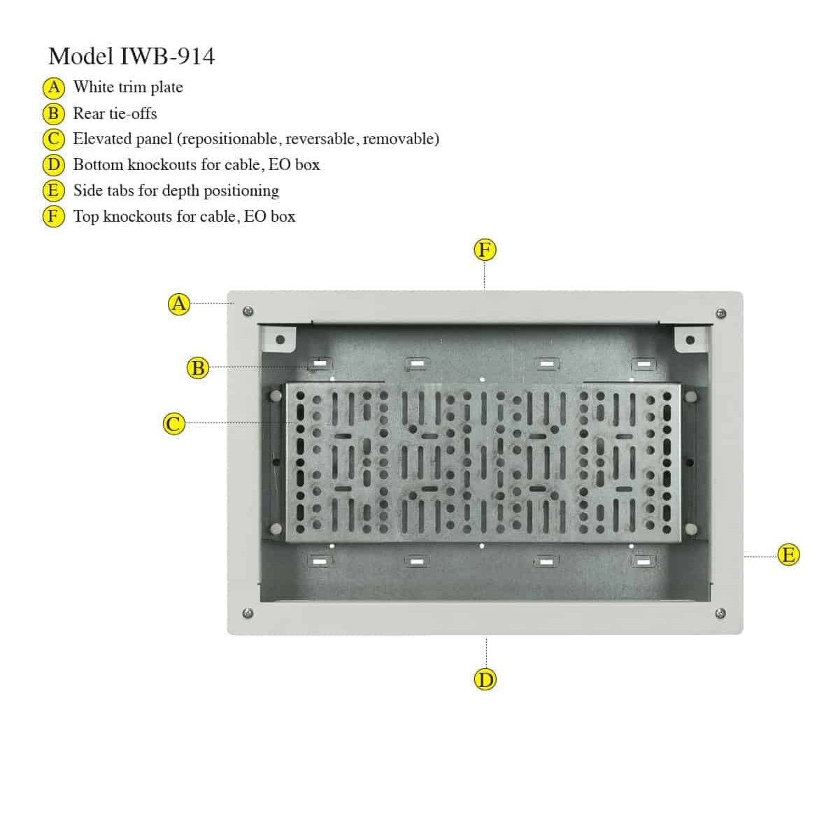 Lowell IWB In-Wall Box Galvanized Steel Between-Stud Enclosure | 9"