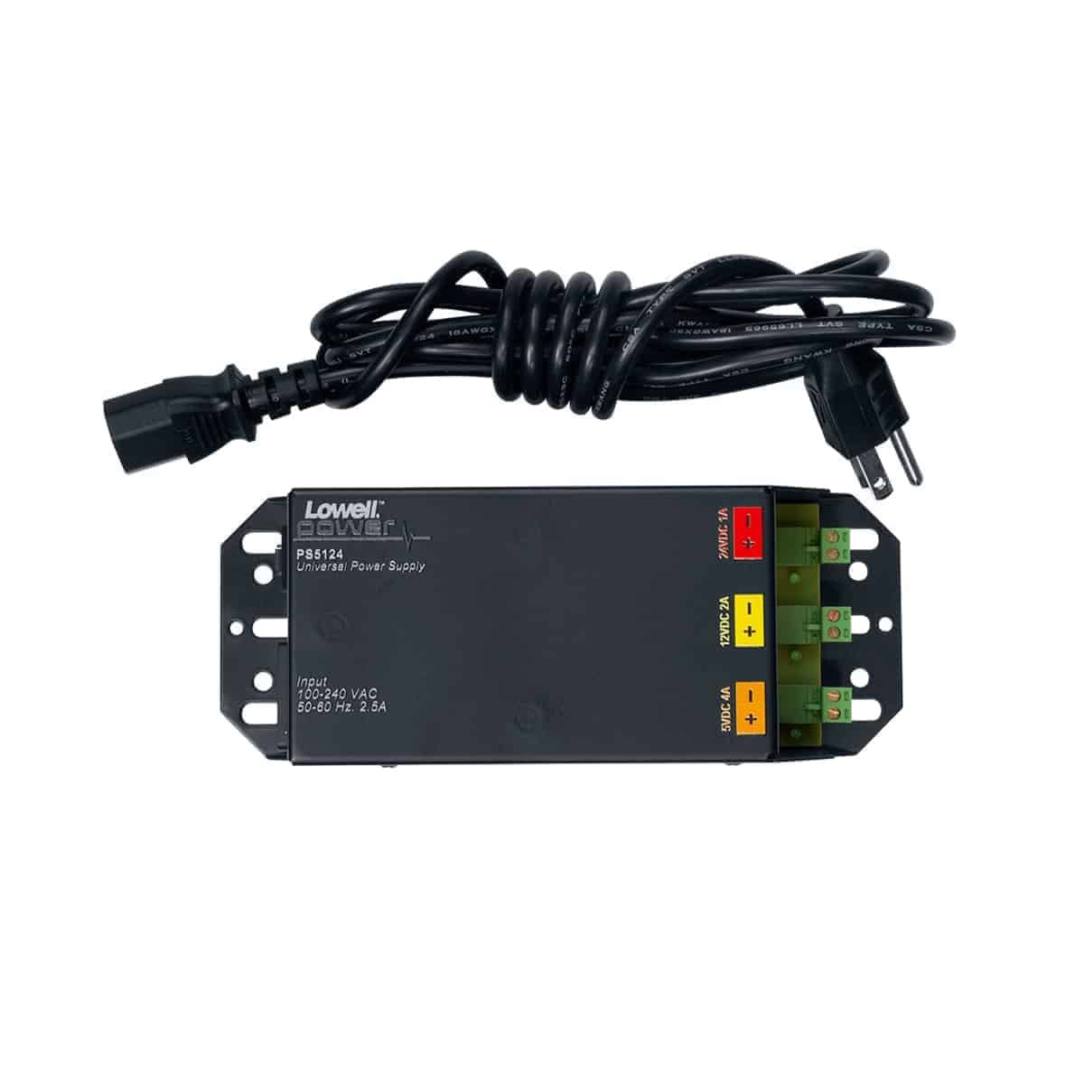 Lowell PS5124 Triple-Output Universal Power Supply For AV Install
