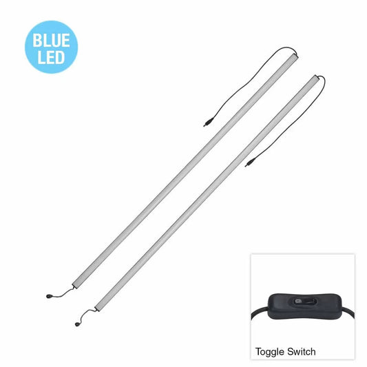 Lowell RLB Vertical-Mount Rack Light Bars LED Kit | 40" | Blue | Rocker