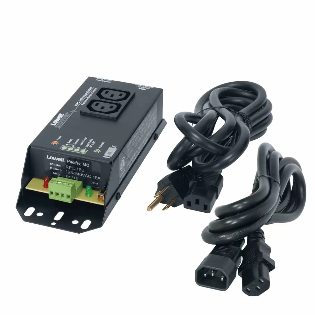 Lowell RPC-15U Remote AC Power Control With IEC C13 Outlets