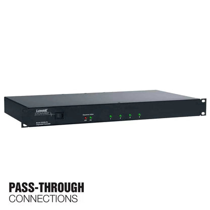 Lowell SEQR Power Sequencer 1U Rackmount Low Voltage Sequencer | 4 Step | Pass-Thru RJ45 | Rocker Switch