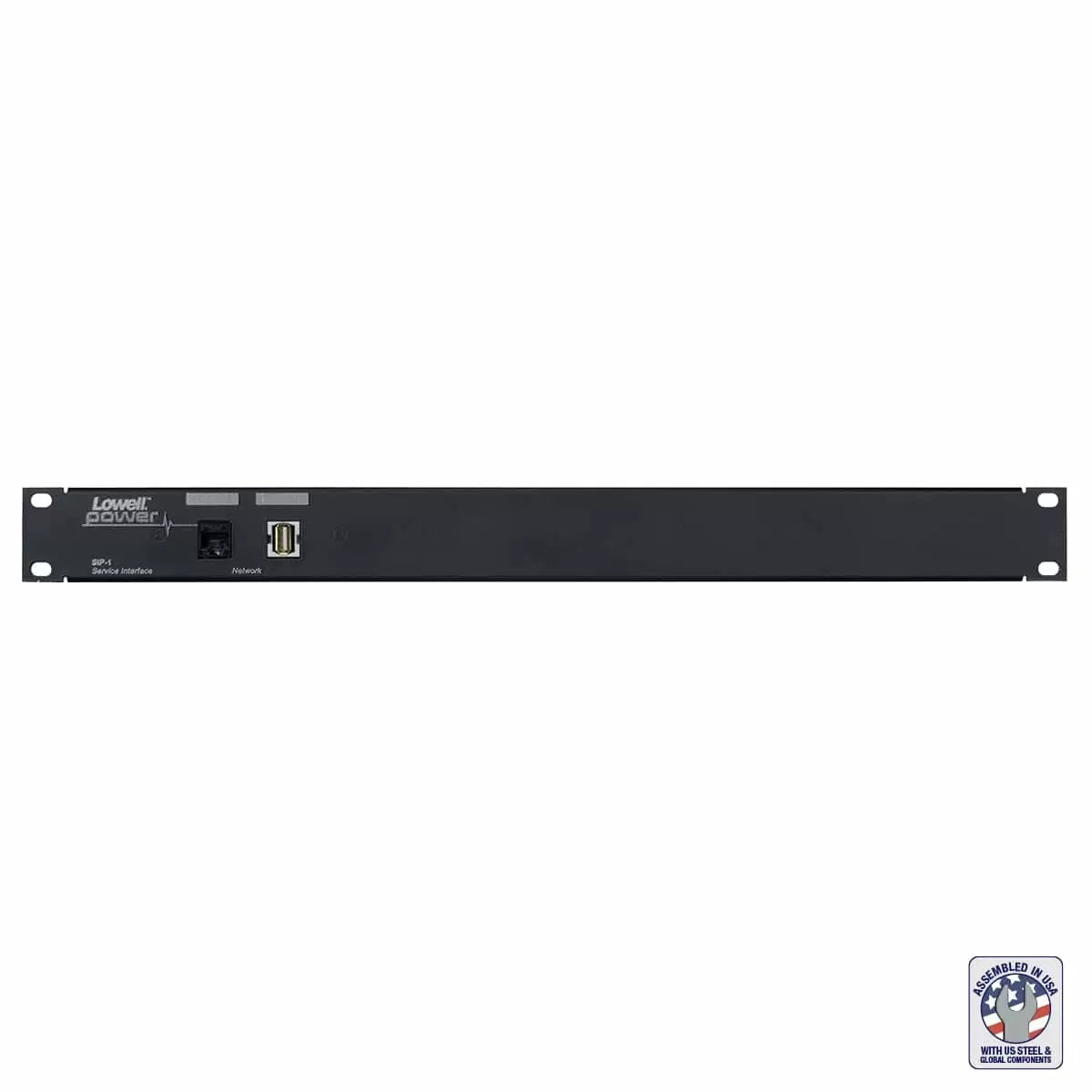 Lowell SIP-1 19" 1U Rack Network Interface Panel With Pass-Through