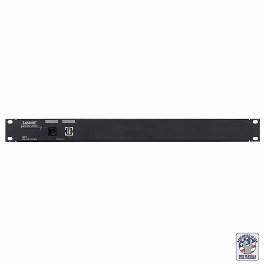 Lowell SIP-1 19" 1U Rack Network Interface Panel With Pass-Through