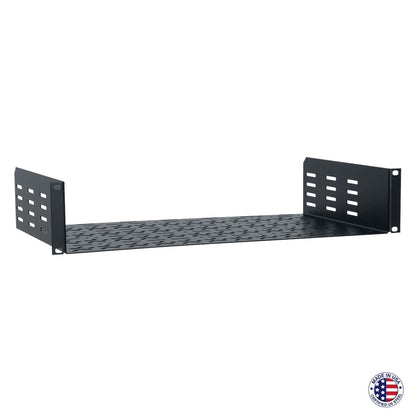 Lowell USM Series Rack Utility Shelf With Tie-Off Slots | 1U | 12 Pack