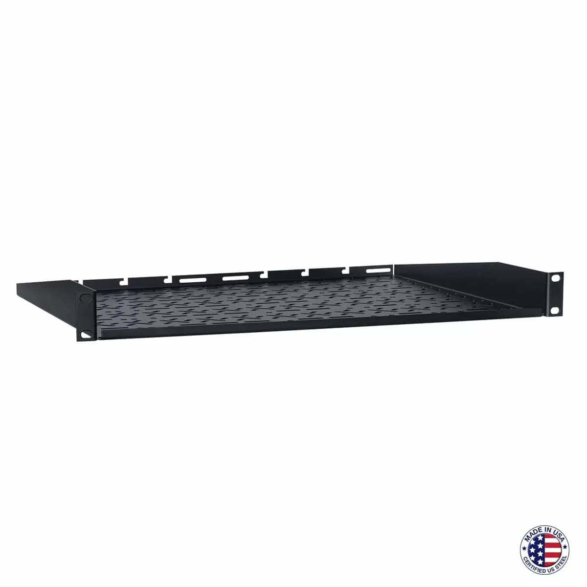 Lowell USMG-114 1U Rack Utility Shelf With Multi-Slot Steel Base