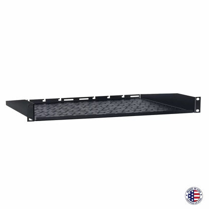 Lowell USMG-114 1U Rack Utility Shelf With Multi-Slot Steel Base