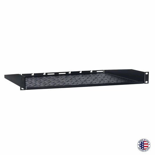 Lowell USMG-114 1U Rack Utility Shelf With Multi-Slot Steel Base