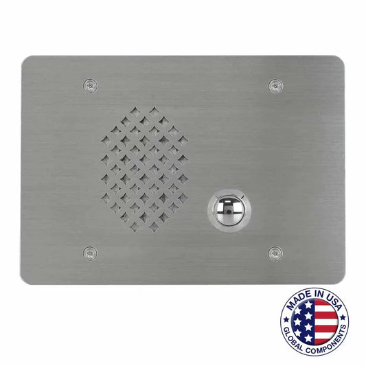Lowell Vandal Resistant Intercom Station with Transformer & Call Switch | 3-gang