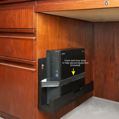 Lowell WMS Wall Shelf for CPU Steel Wall Mount CPU Shelf | 4"D