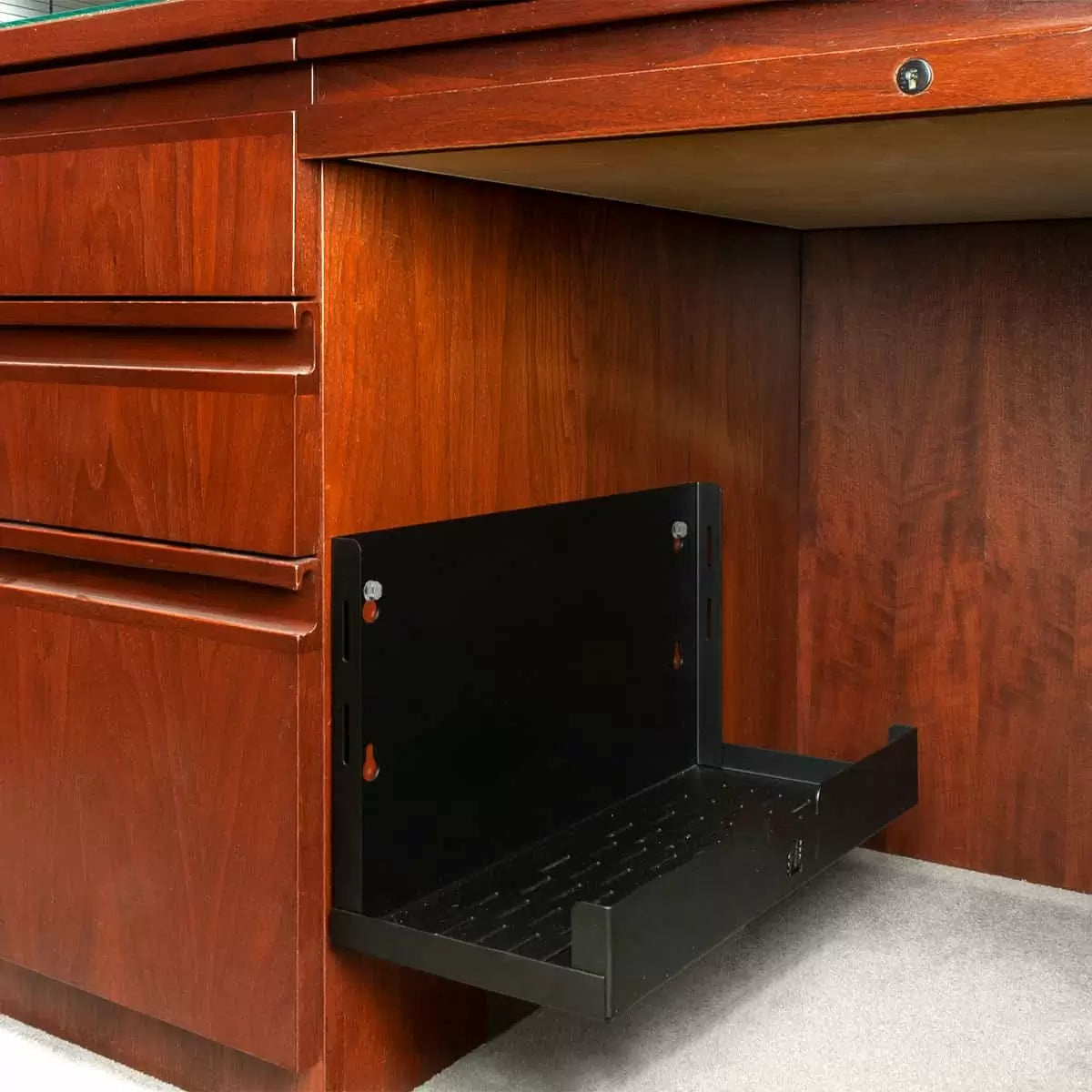 Lowell WMS Wall Shelf for CPU Steel Wall Mount CPU Shelf | 8"D