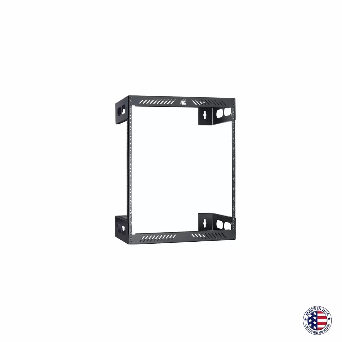 Lowell WXR Slim Wall Mount AV Rack Open-Frame Steel Rack | 12U | 12"D