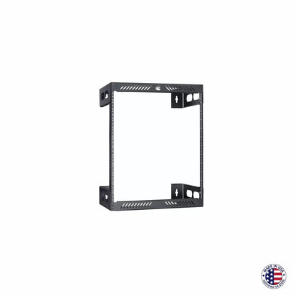 Lowell WXR Slim Wall Mount AV Rack Open-Frame Steel Rack | 12U | 12"D