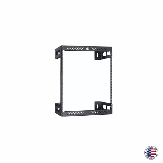Lowell WXR Slim Wall Mount AV Rack Open-Frame Steel Rack | 12U | 12"D