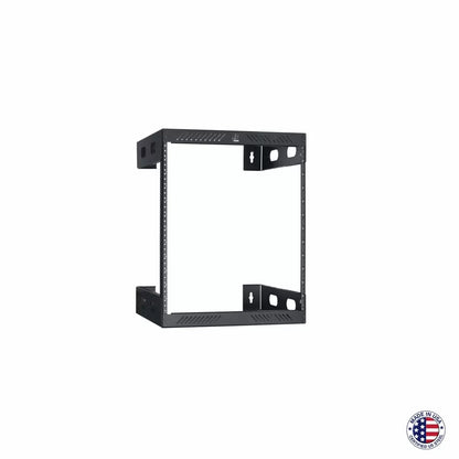 Lowell WXR Slim Wall Mount AV Rack Open-Frame Steel Rack | 12U | 18"D