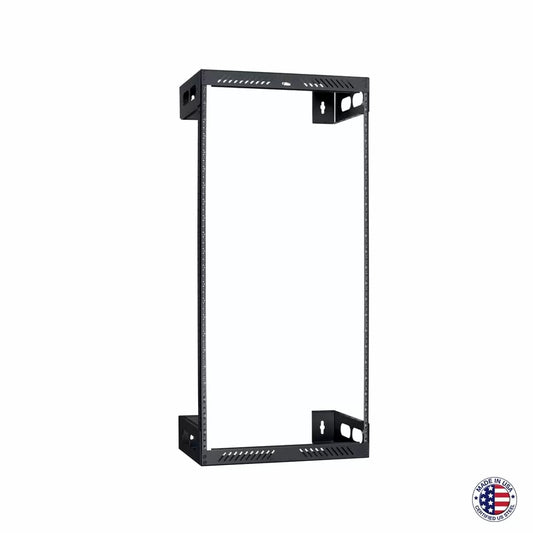 Lowell WXR Slim Wall Mount AV Rack Open-Frame Steel Rack | 22U | 12"D