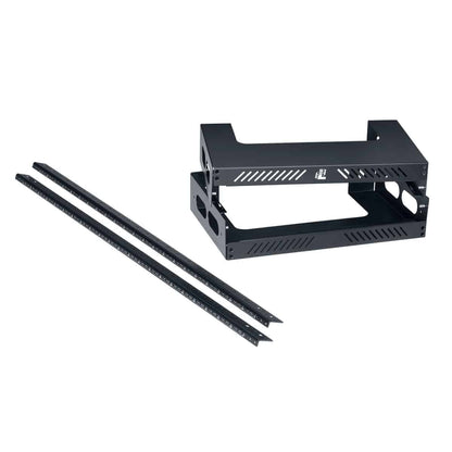 Lowell WXR Slim Wall Mount AV Rack Open-Frame Steel Rack | 22U | 12"D