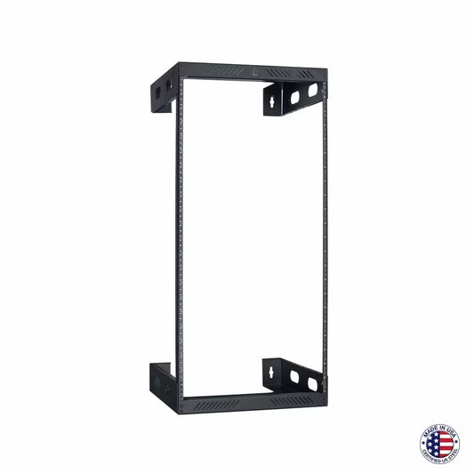 Lowell WXR Slim Wall Mount AV Rack Open-Frame Steel Rack | 22U | 18"D