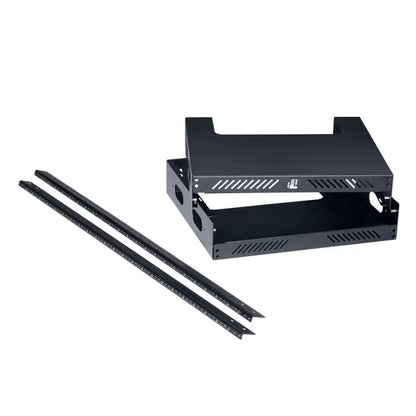 Lowell WXR Slim Wall Mount AV Rack Open-Frame Steel Rack | 22U | 18"D