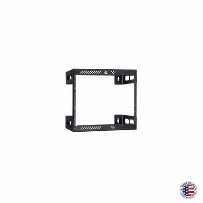Lowell WXR Slim Wall Mount AV Rack Open-Frame Steel Rack | 8U | 12"D