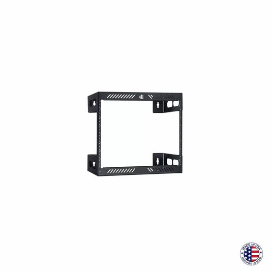 Lowell WXR Slim Wall Mount AV Rack Open-Frame Steel Rack | 8U | 12"D