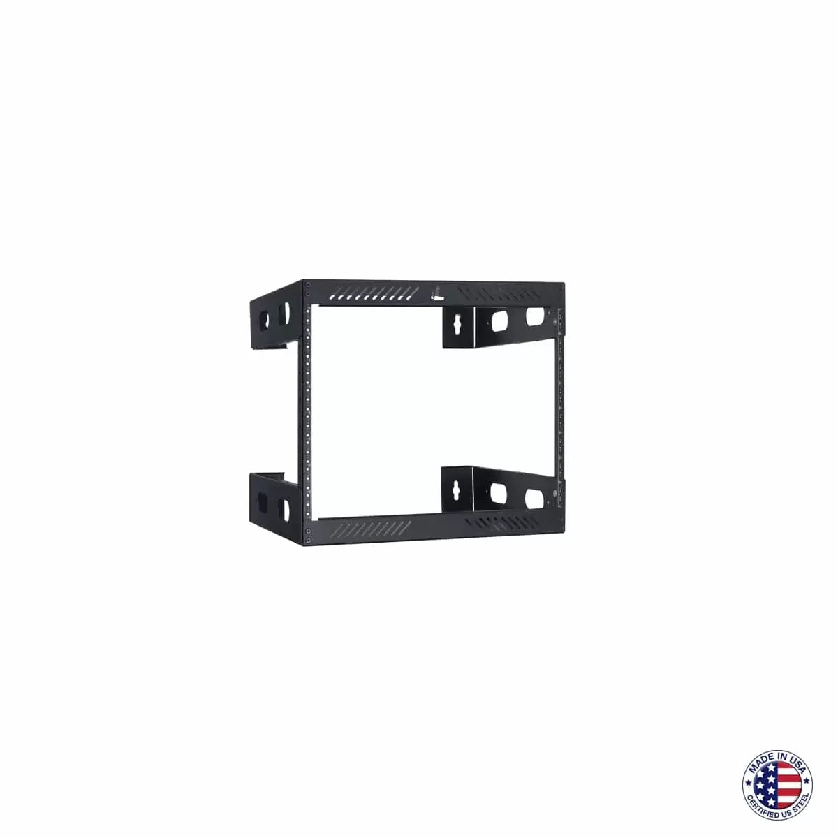 Lowell WXR Slim Wall Mount AV Rack Open-Frame Steel Rack | 8U | 18"D