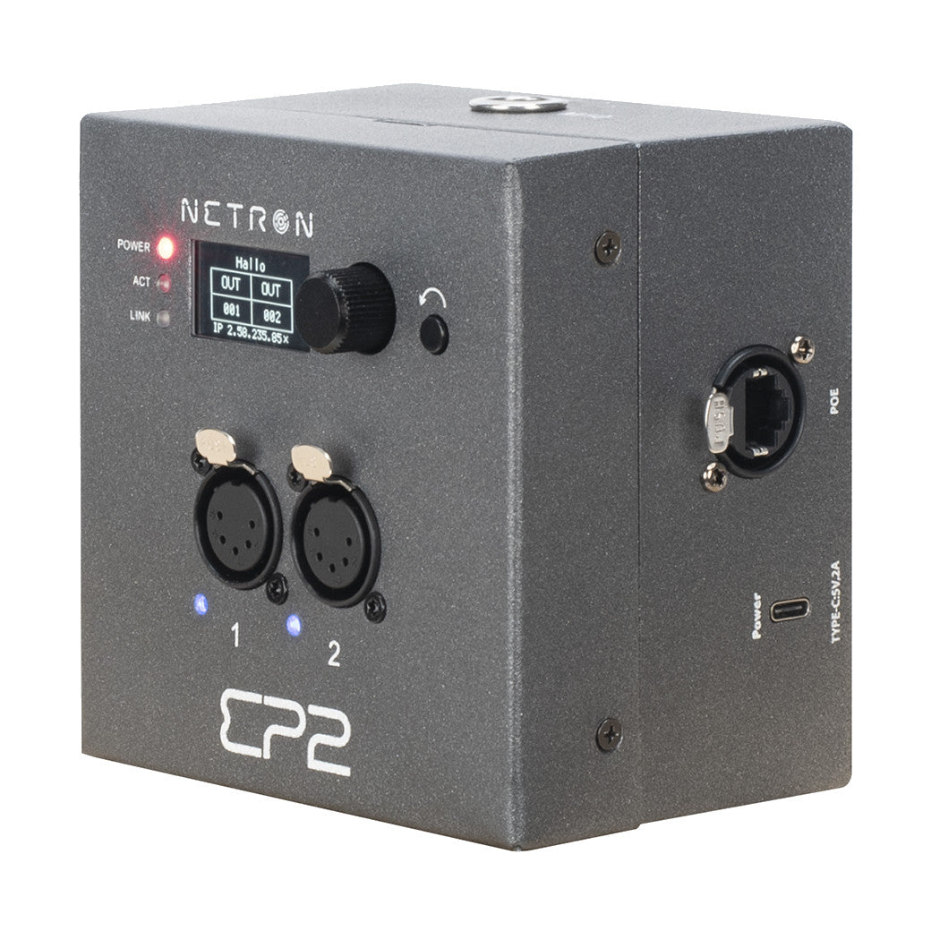 Obsidian Netron EP2 Compact Ethernet to DMX Gateway PoE side