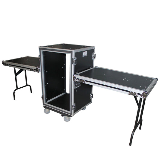 ProX T-16RSPWDST 16U Vertical Shockproof Amp Rack Case With Casters