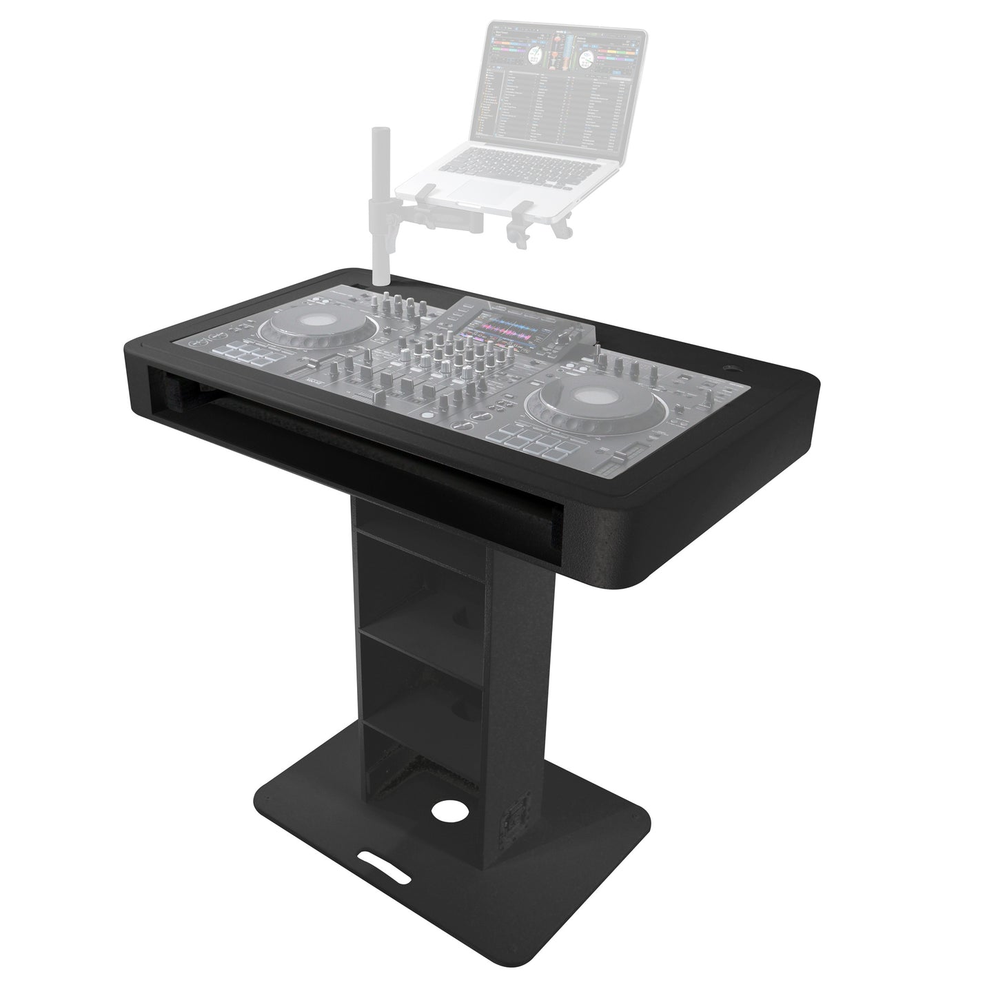 ProX Control Tower DJ Podium T-Shape Stand for Pioneer DDJ | Black | With Road Case