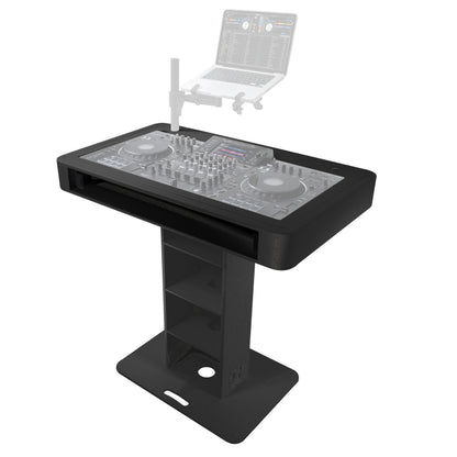 ProX Control Tower DJ Podium T-Shape Stand for Pioneer DDJ | Black | With Road Case
