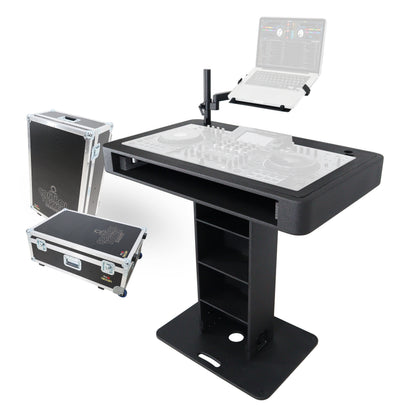 ProX Control Tower DJ Podium T-Shape Stand for Pioneer DDJ | Black | With Road Case