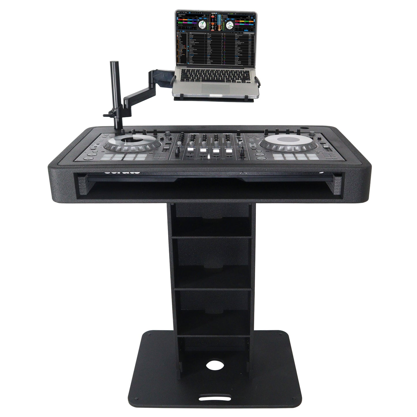 ProX Control Tower DJ Podium T-Shape Stand for Pioneer DDJ | Black | With Road Case