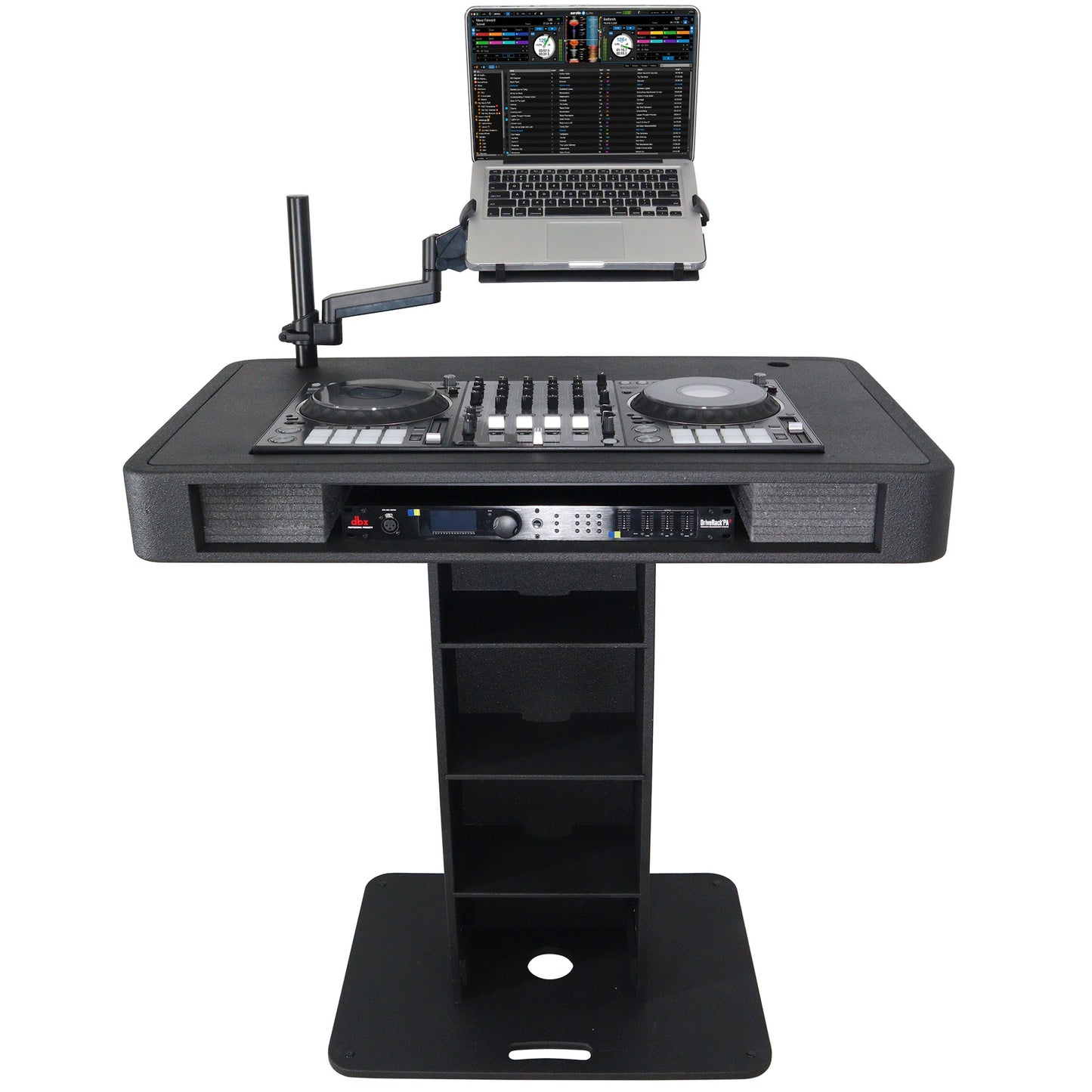 ProX Control Tower DJ Podium T-Shape Stand for Pioneer DDJ | Black | With Road Case
