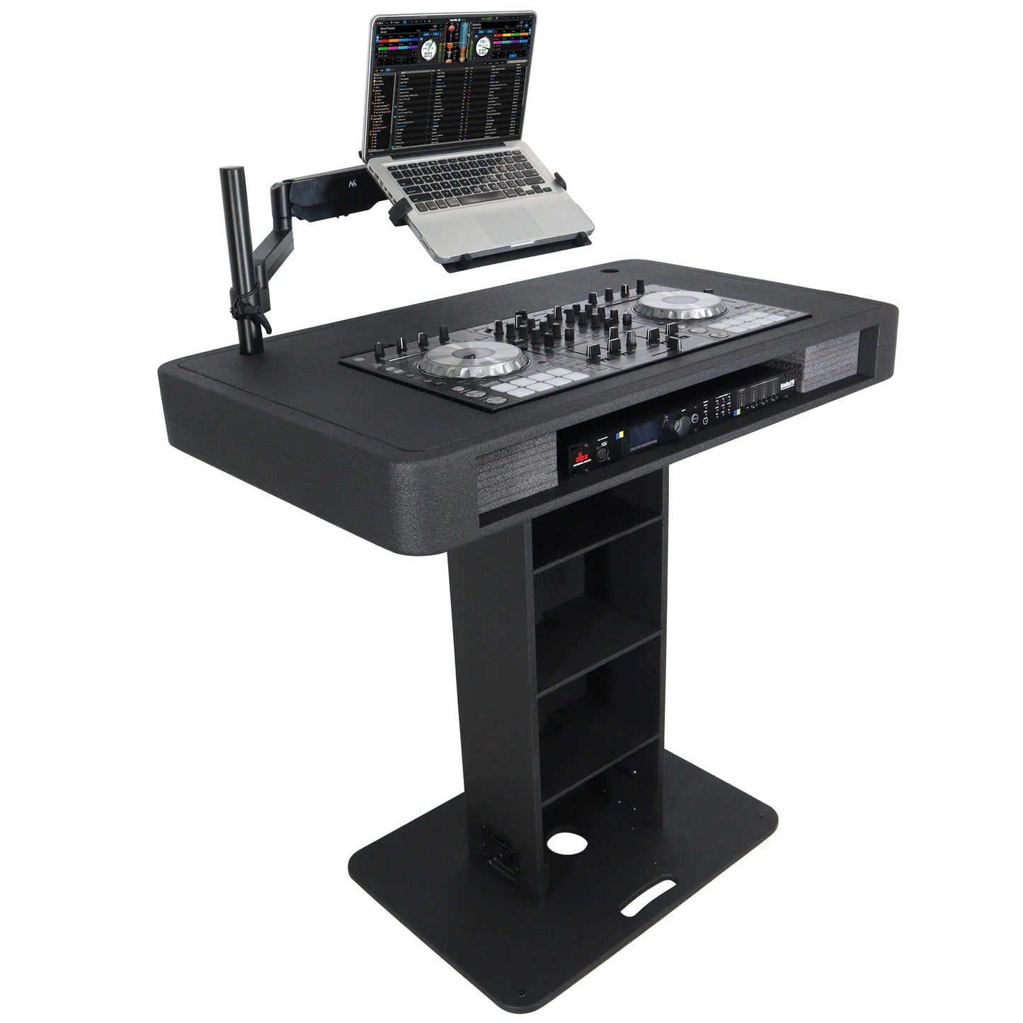 ProX Control Tower DJ Podium T-Shape Stand for Pioneer DDJ | Black | With Road Case