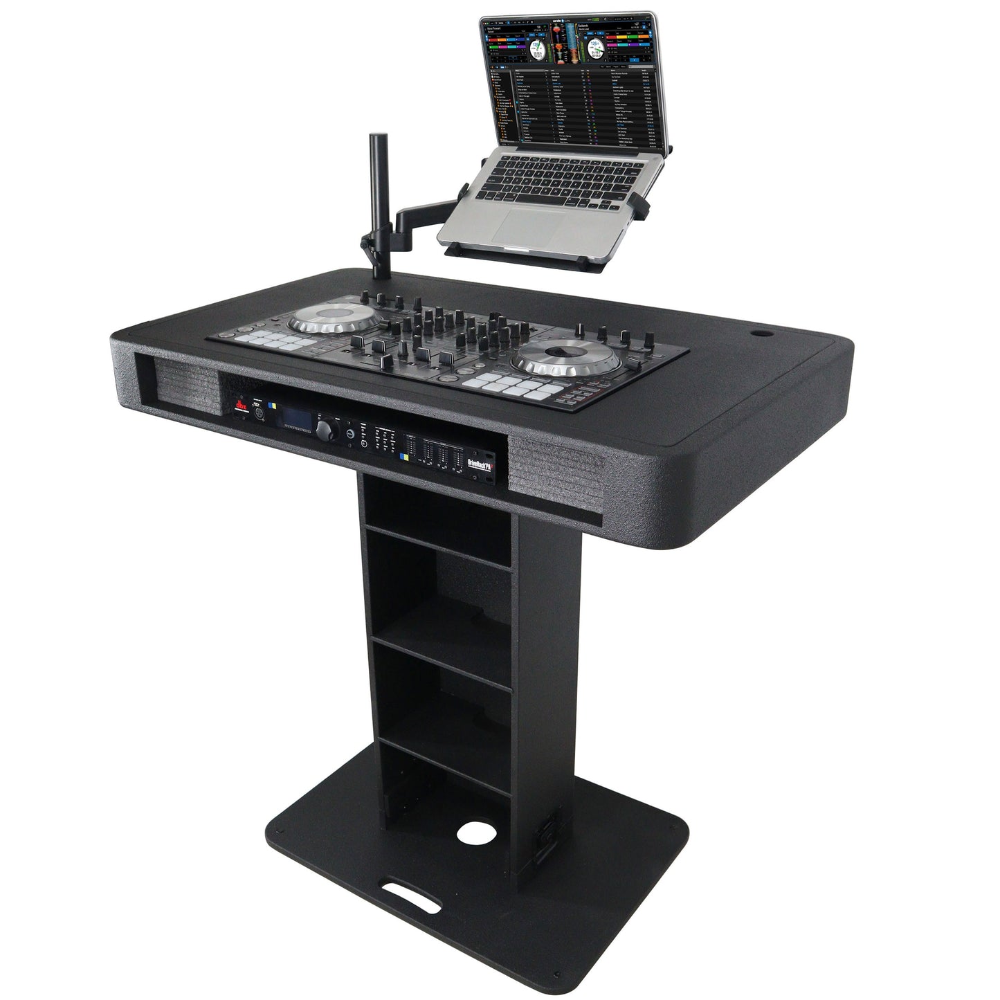 ProX Control Tower DJ Podium T-Shape Stand for Pioneer DDJ | Black | With Road Case