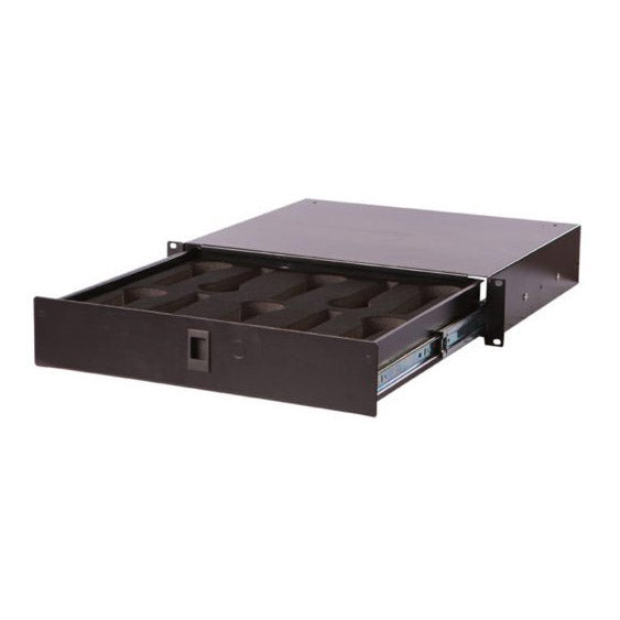 Gator Rackworks GRW-DRWMIC10 Lockable Microphone Drawer