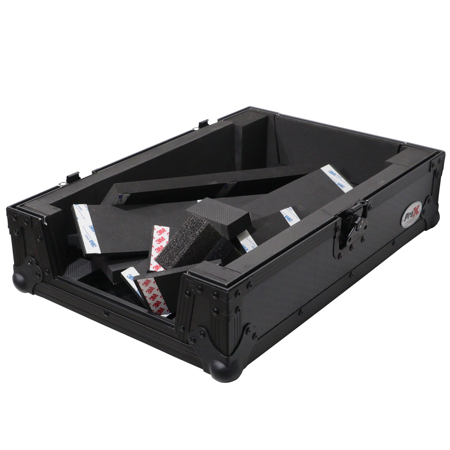 ProX ATA Flight Case for DJ Mixers Universal Road Case | Black | Without Laptop Shelf