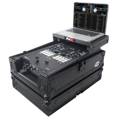 ProX ATA Flight Case for DJ Mixers Universal Road Case | Black | With Laptop Shelf