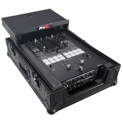 ProX ATA Flight Case for DJ Mixers Universal Road Case | Black | With Laptop Shelf