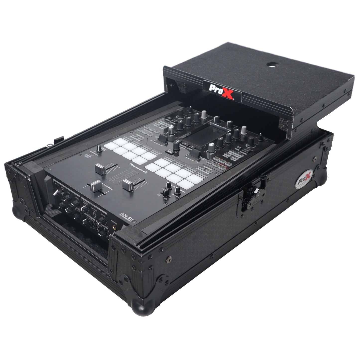 ProX ATA Flight Case for DJ Mixers Universal Road Case | Black | With Laptop Shelf
