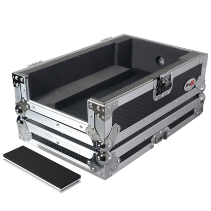 ProX ATA Flight Case for Pioneer DJM-S7 Mixer Gig-Ready Road Case | Without Laptop Shelf | Silver/Black