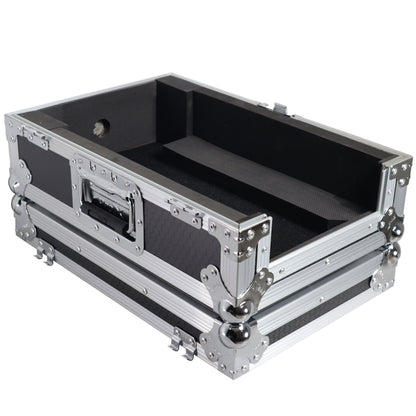 ProX ATA Flight Case for Pioneer DJM-S7 Mixer Gig-Ready Road Case | Without Laptop Shelf | Silver/Black