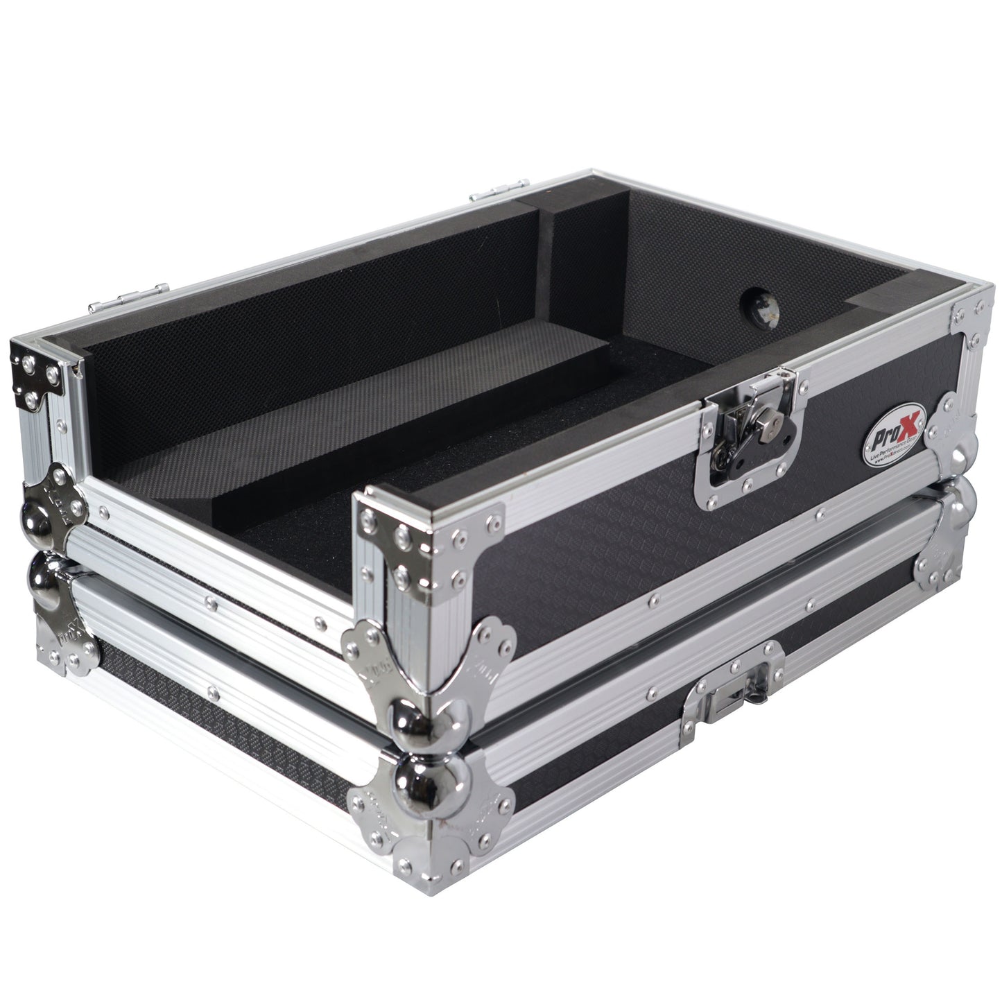 ProX ATA Flight Case for Pioneer DJM-S7 Mixer Gig-Ready Road Case | Without Laptop Shelf | Silver/Black