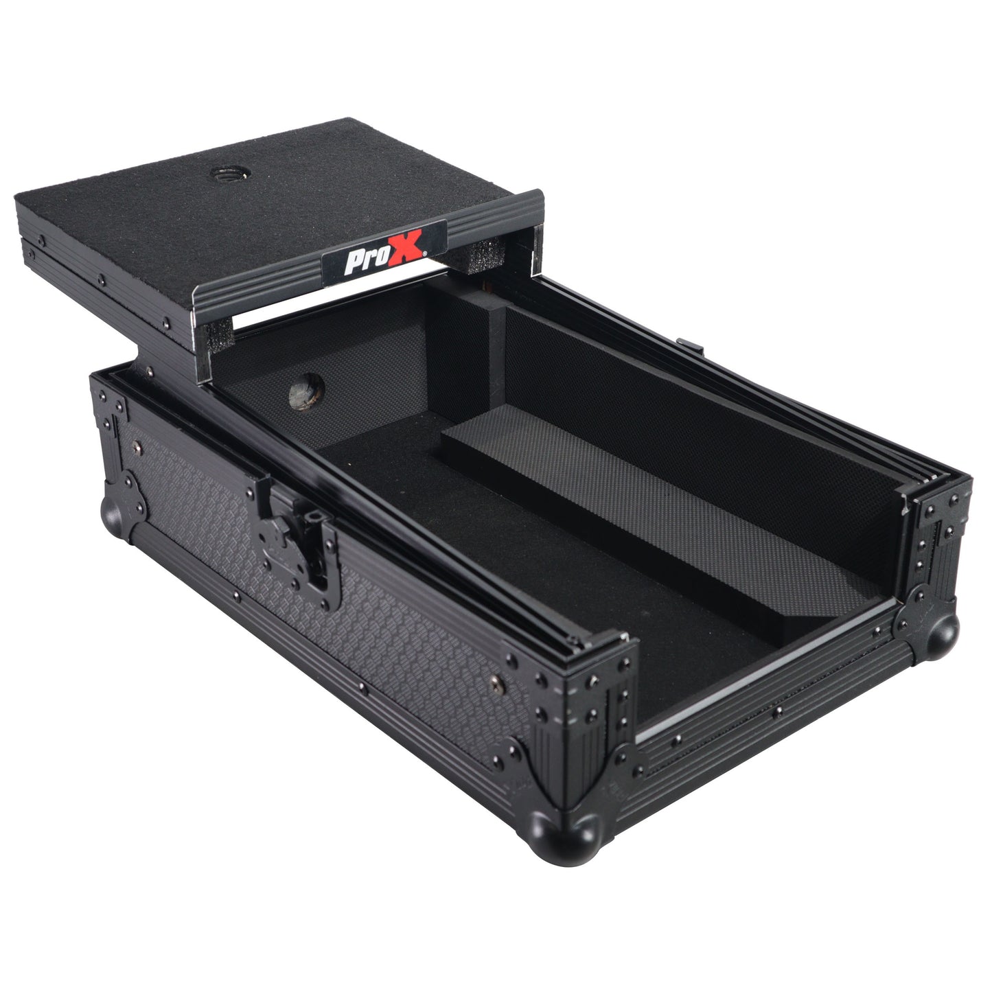 ProX ATA Flight Case for Pioneer DJM-S7 Mixer Gig-Ready Road Case | With Laptop Shelf | Black/Black