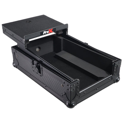 ProX ATA Flight Case for Pioneer DJM-S7 Mixer Gig-Ready Road Case | With Laptop Shelf | Black/Black