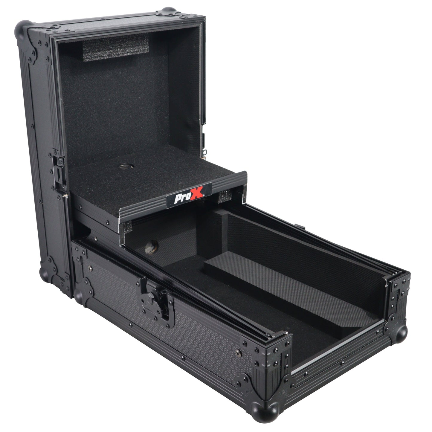 ProX ATA Flight Case for Pioneer DJM-S7 Mixer Gig-Ready Road Case | With Laptop Shelf | Black/Black