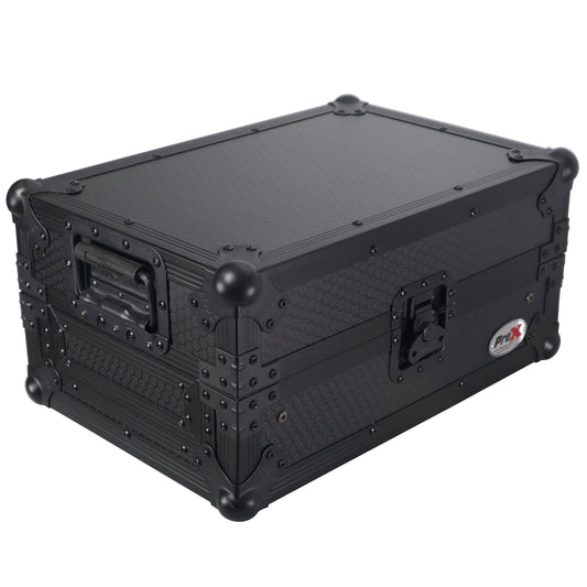 ProX ATA Flight Case for Pioneer DJM-S7 Mixer Gig-Ready Road Case | With Laptop Shelf | Black/Black