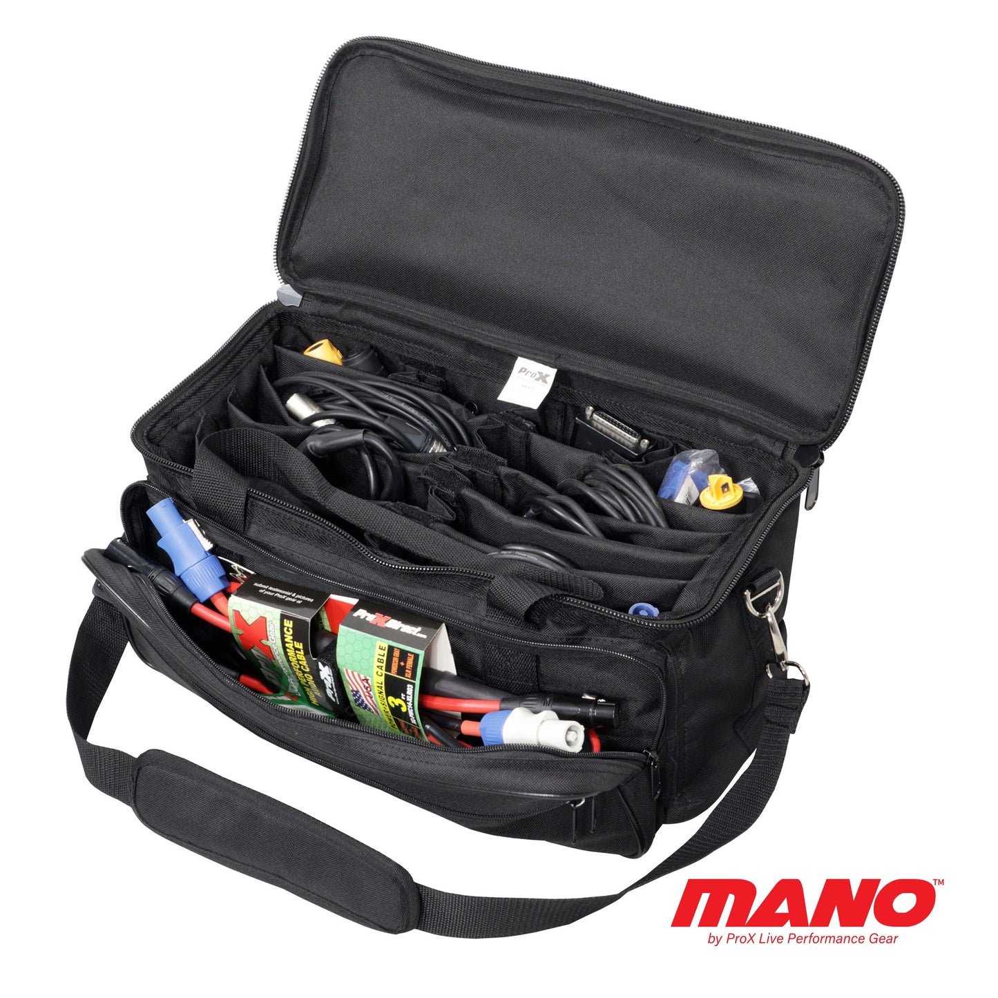ProX MANO Utility Carry Bag With Dividers For AV Gear | Standard